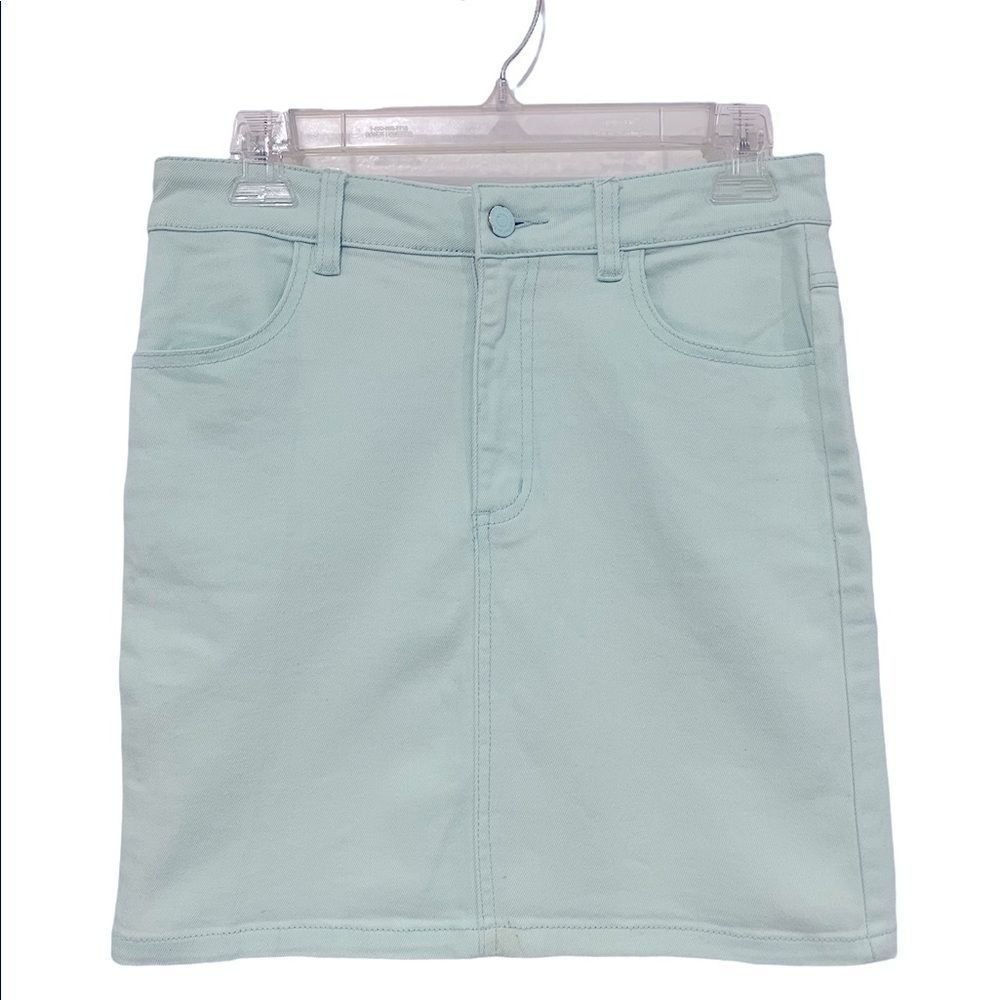 Green Jean Skirt GINA TRICOT